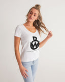 Official Bike Wear Women's V-Neck Tee - White