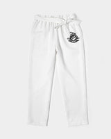 OBW Emblem White Women's Belted Tapered Pants