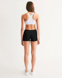 OBW Multicolor Black Emblem Women's Mid-Rise Yoga Shorts