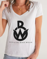 Official Bike Wear Women's V-Neck Tee - White