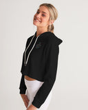 OBW Multicolor Black Emblem Women's Cropped Hoodie