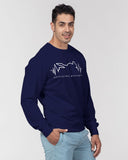 Official Bike Wear Navy Blue Men's Classic French Terry Crewneck Pullover