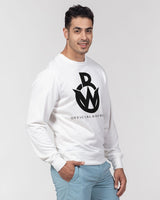 Official Bike Wear Men's Classic French Terry Crewneck Pullover - White