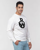 Official Bike Wear Men's Classic French Terry Crewneck Pullover - White