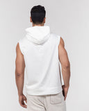 Official Bike Wear Men's Premium Heavyweight Sleeveless Hoodie - White