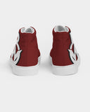 Official Bike Wear Maroon Red Men's Hightop Canvas Shoe