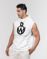 Official Bike Wear Men's Premium Heavyweight Sleeveless Hoodie - White