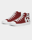 Official Bike Wear Maroon Red Men's Hightop Canvas Shoe