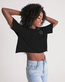 OBW Multicolor Black Emblem Women's Lounge Cropped Tee