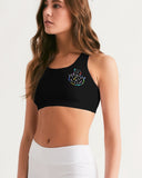 OBW Multicolor Black Emblem Women's Seamless Sports Bra