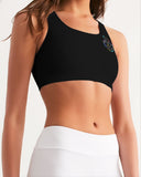 OBW Multicolor Black Emblem Women's Seamless Sports Bra