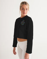 OBW Multicolor Black Emblem Women's Cropped Sweatshirt