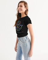 OBW Black Multicolor Women's Tee