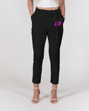 Official Bike Wear Black Women's Belted Tapered Pants