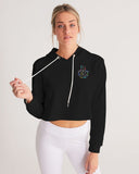 OBW Multicolor Black Emblem Women's Cropped Hoodie