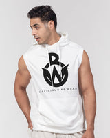 Official Bike Wear Men's Premium Heavyweight Sleeveless Hoodie - White