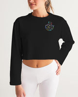 OBW Multicolor Black Emblem Women's Cropped Sweatshirt