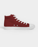 Official Bike Wear Maroon Red Men's Hightop Canvas Shoe