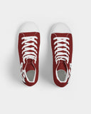 Official Bike Wear Maroon Red Men's Hightop Canvas Shoe