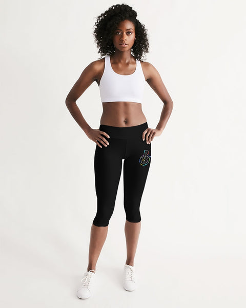 Bjj Icons Women's Athletic Capri Leggings – Black - JiuJitsu Lifestyle Brand