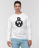 Official Bike Wear Men's Classic French Terry Crewneck Pullover - White