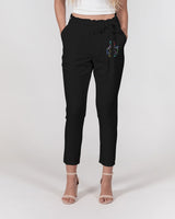 OBW Multicolor Black Emblem Women's Belted Tapered Pants