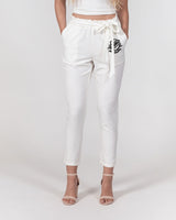 OBW Emblem White Women's Belted Tapered Pants